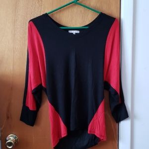 Color Block V-neck Top
